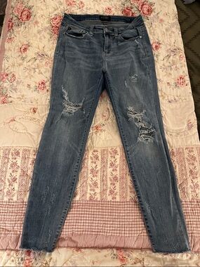 Judy Blue Medium Wash Distressed Skinny Jeans